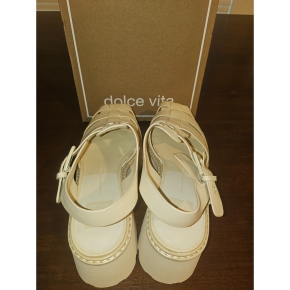Dolce Vita Women's Lasly Tonal Light Yellow Platform Sandal Shoe, Size 8 NIB - Picture 7 of 7